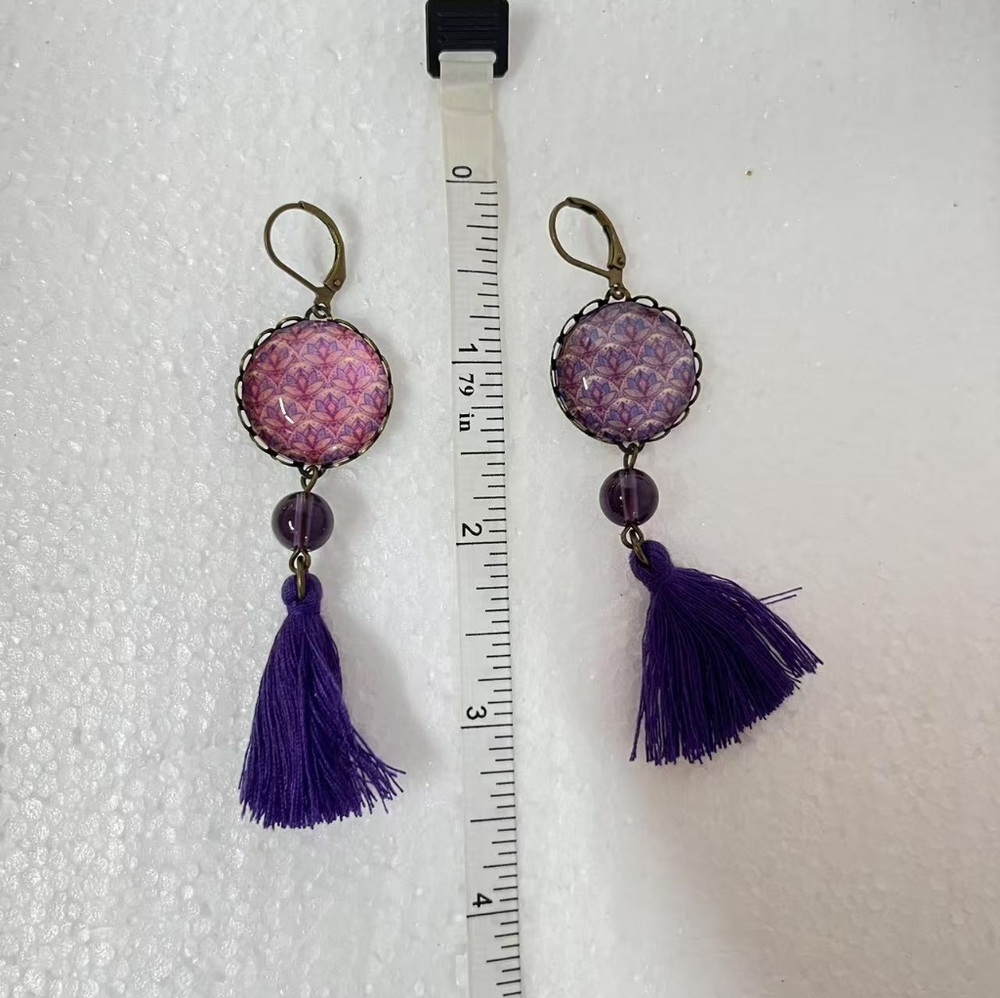 18 Sets Style Earrings Boho Gold Silver Blue Purple Dangling Round Dot - Picture 4 of 10